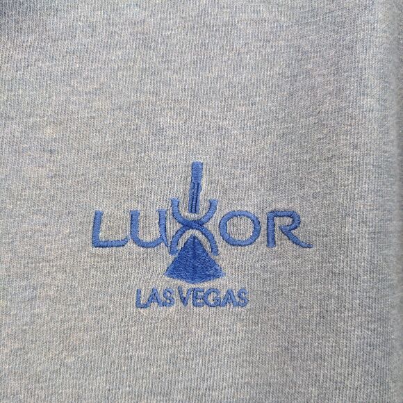 Pyramid Creations Luxor Las Vegas Embroidered Polo Shirt Mens XL Blue Side Slit - Picture 4 of 13